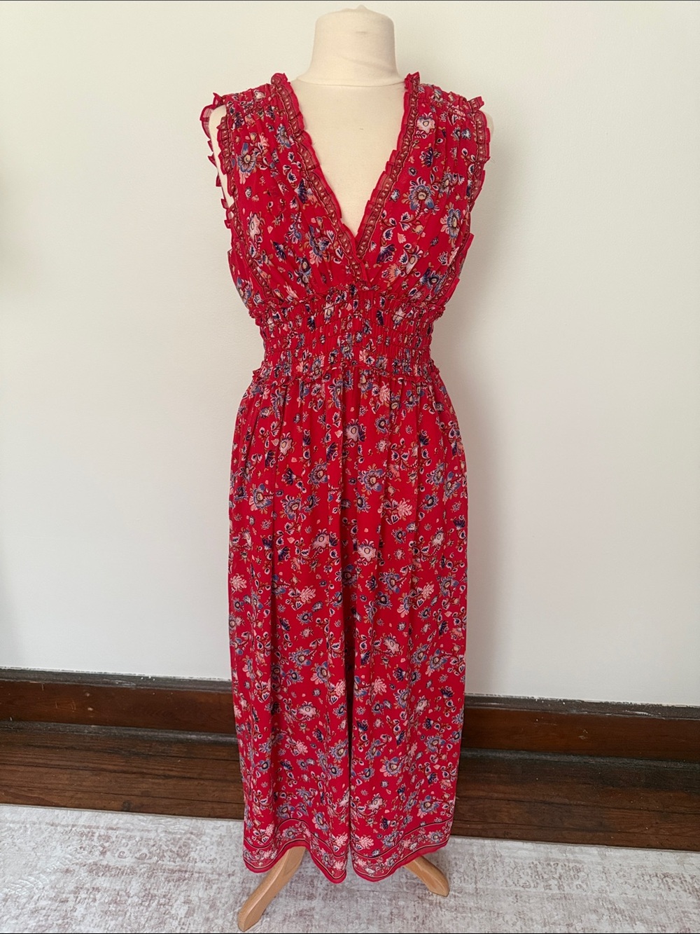 Max Studio Red Floral Maxi Dress